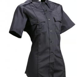 Ladies Poly/Cotton SS Shirt/Navy