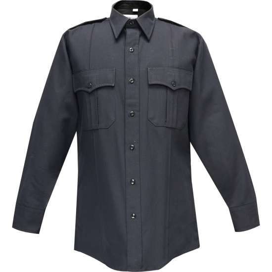 MEN'S POLYESTER CLASS A LS SHIRT- NAVY