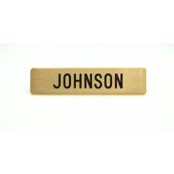 NAMEPLATE- GOLD SATIN FINISH