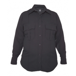 WOMEN'S LS TEXTROP2 POLYESTER BUTTON DOWN SHIRT